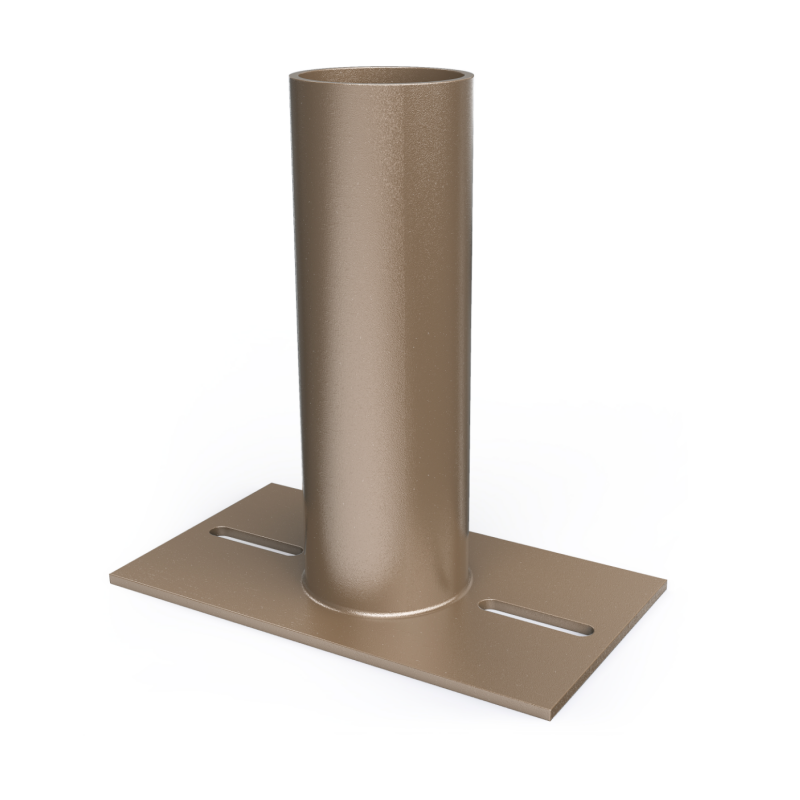 2-3/8'' OD Long Horizontal Side Tenon Adaptor Bracket For Square Pole