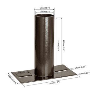2-3/8'' OD Long Horizontal Side Tenon Adaptor Bracket For Square Pole