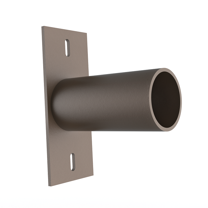 2-3/8'' OD Short Horizontal Side Tenon Adaptor Bracket For Square Pole