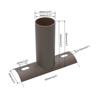 Side Tenon Adapter Mount Backet for Round Poles