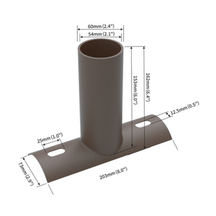 Side Tenon Adapter Mount Backet for Round Poles