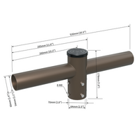 Double Spoke Bracket with 2 Arms at 180 Degrees