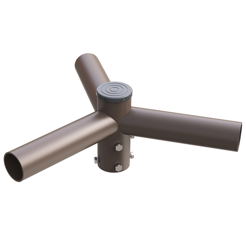 Triple Spoke Bracket with 3 Arms at 120 Degrees, Arms with 8inch long