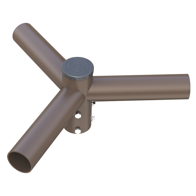 Triple Spoke Bracket with 3 Arms at 120 Degrees, Arms with 8inch long