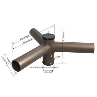 Triple Spoke Bracket with 3 Arms at 120 Degrees