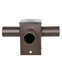 Tenon Adapter for 4 Inch Square Poles with Triple Horizontal 90 Degree Tenons