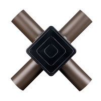 Tenon Adapter for 4 Inch Square Poles with Quad Horizontal 90 Degree Tenons