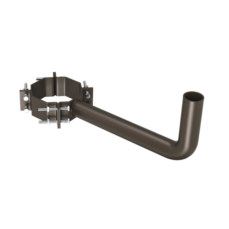 1 Arm Wrap Around Bracket for Wood Poles with 7-10 Inch Diameter, 2 3/8 '' Tenons