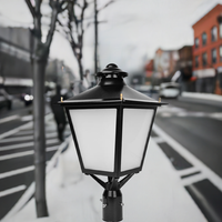 100W 60W 30W LED Decorative Post Top Lantern 3000K / 4000K / 5000K CCT-Photocell option